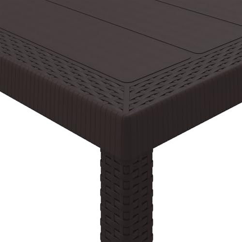 vidaXL 15-teiliges Garten Essset mit Kissen Braun Poly-Rattan