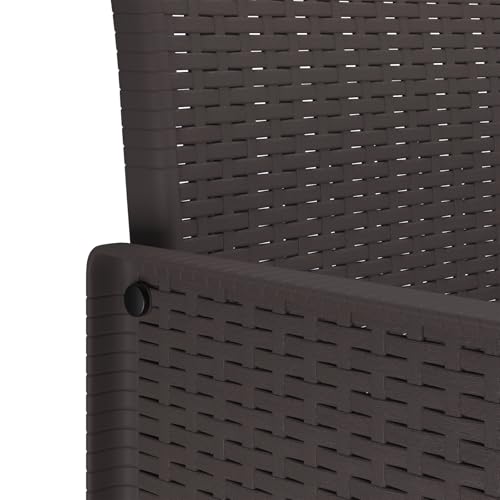 vidaXL 15-teiliges Garten Essset mit Kissen Braun Poly-Rattan
