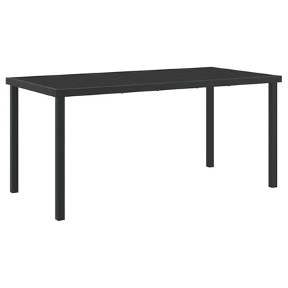 Homgoday 5-tlg Garten Essset Braun Poly Rattan mit Kissen, Gartentisch Schwarz 160x80x73 cm Tempered Glass, Outdoor Möbel mit Sessel Model3380631
