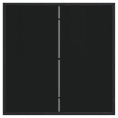 Homgoday 5-tlg Garten Essset, Schwarz Poly Rattan mit Polstern, Tisch 80x80x73cm ESG Glas, Outdoor Möbel mit Sesseln, Modell 3380589
