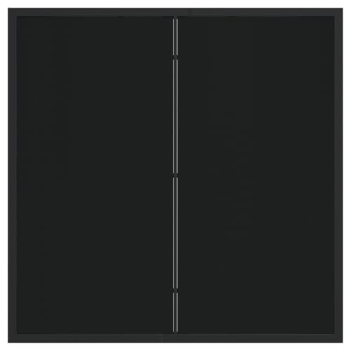 Homgoday 5-tlg Garten Essset, Schwarz Poly Rattan mit Polstern, Tisch 80x80x73cm ESG Glas, Outdoor Möbel mit Sesseln, Modell 3380589