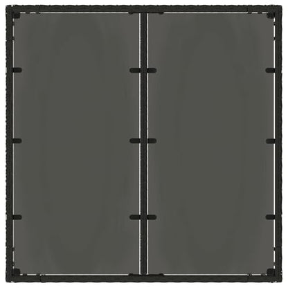 Vopese 3-tlg Garten Essset Schwarz Poly-Rattan mit Kissen, 2 stapelbare Gartenstühle, Terrassenmöbel Außen Model3365384