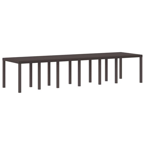 vidaXL 15-teiliges Garten Essset mit Kissen Braun Poly-Rattan