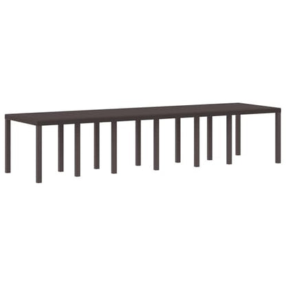 vidaXL 15-teiliges Garten Essset mit Kissen Braun Poly-Rattan