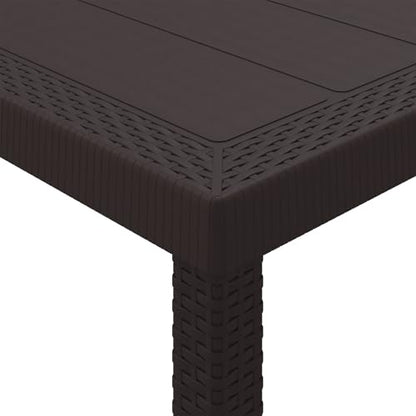 vidaXL 15-teiliges Garten Essset mit Kissen Braun Poly-Rattan