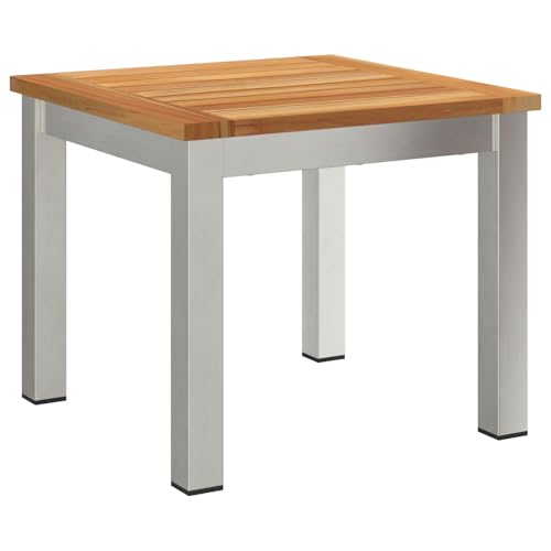 Rantry 3-tlg Garten Essset aus Massivholz Akazie, 2 stapelbare Gartenstühle aus Akazie & Metall, Gartenlounge Model3334841
