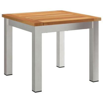 Rantry 3-tlg Garten Essset aus Massivholz Akazie, 2 stapelbare Gartenstühle aus Akazie & Metall, Gartenlounge Model3334841