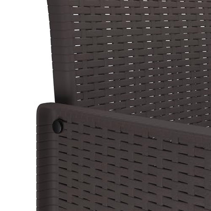 vidaXL 15-teiliges Garten Essset mit Kissen Braun Poly-Rattan