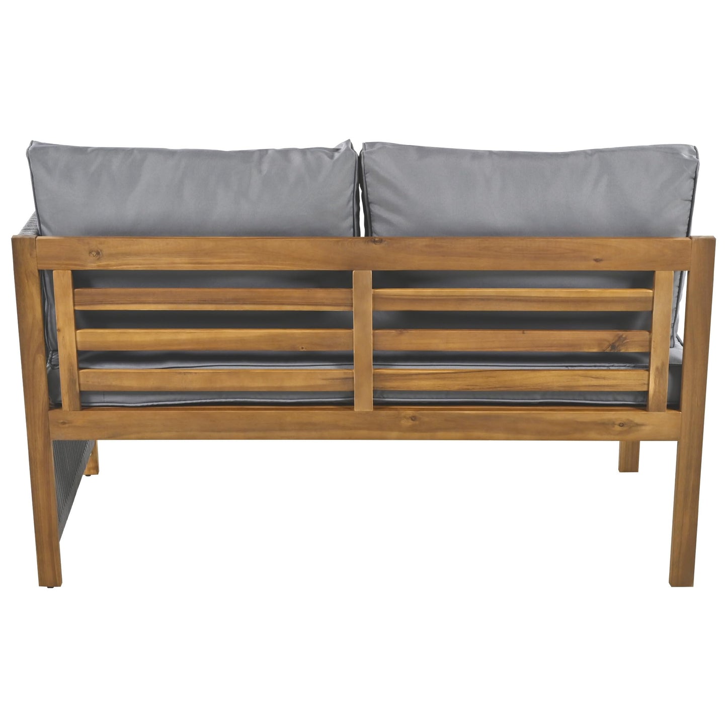 Gartenmöbel Set aus Akazie für 7–8 Personen, Sofa-, Esstisch- & Hocker-Set mit Kissen, Outdoor Tisch- & Stuhl-Set, Terrassenmöbel