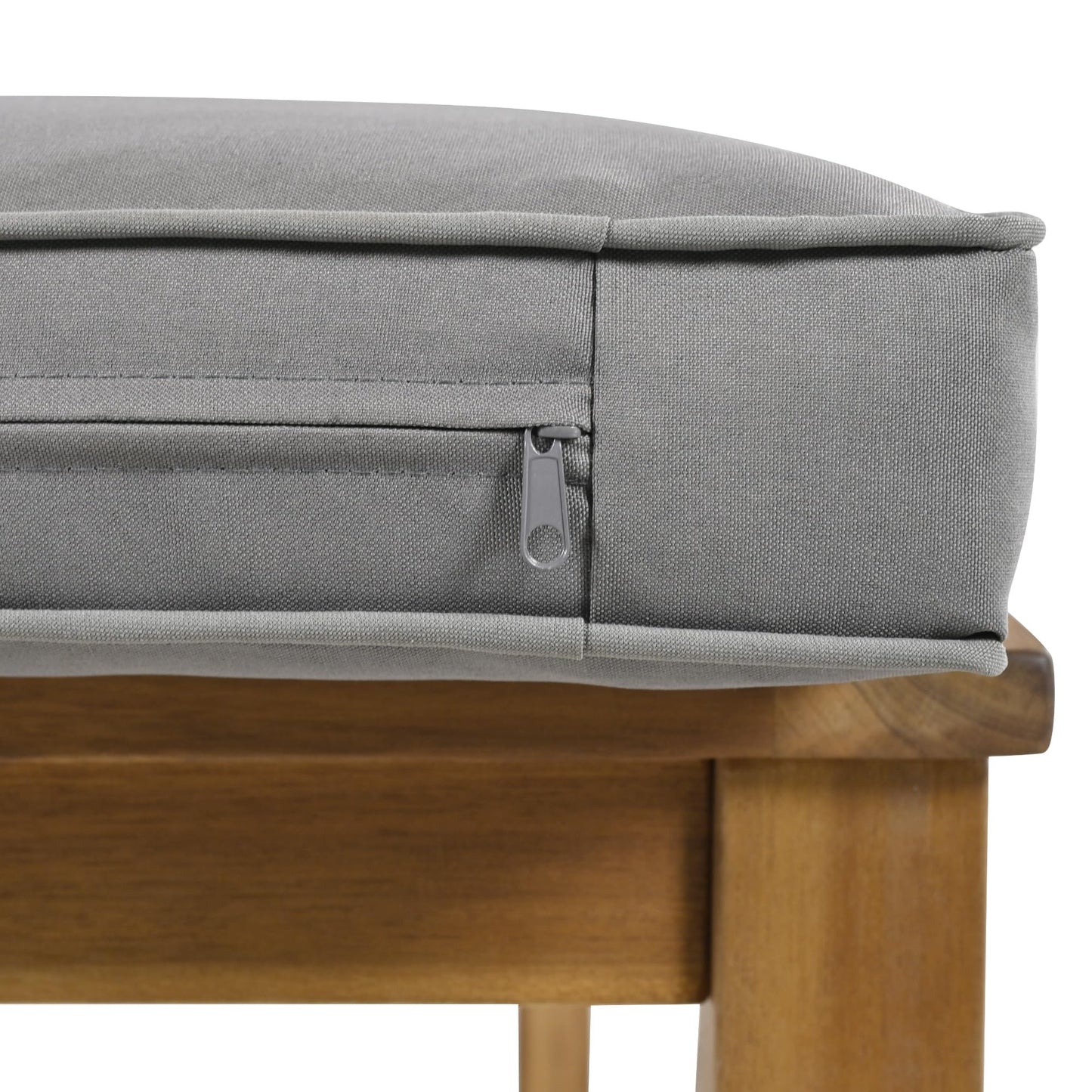 Gartenmöbel Set aus Akazie für 7–8 Personen, Sofa-, Esstisch- & Hocker-Set mit Kissen, Outdoor Tisch- & Stuhl-Set, Terrassenmöbel